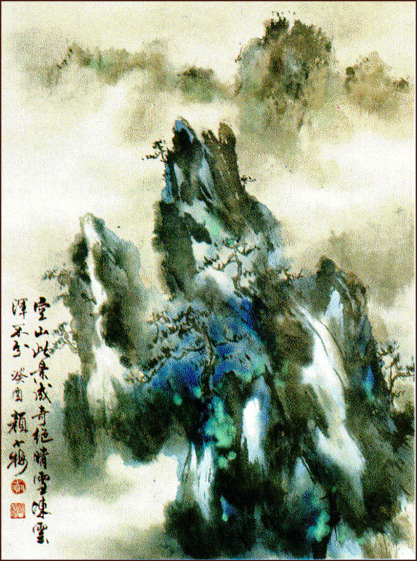 書畫家顏小梅, 山水-中國黃山, 晴雪凍雲