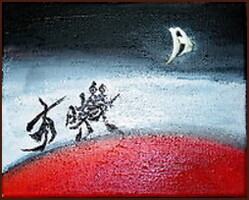 [塗鴉-明月幾時有] 中國書畫家顏小梅, 當代藝術, 抒情抽象作品