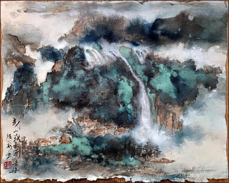 顏小梅中國山水畫, 或山或水從吾好 