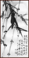 四君子之竹, 顏小梅國畫水墨畫, 嶺南畫派風格 