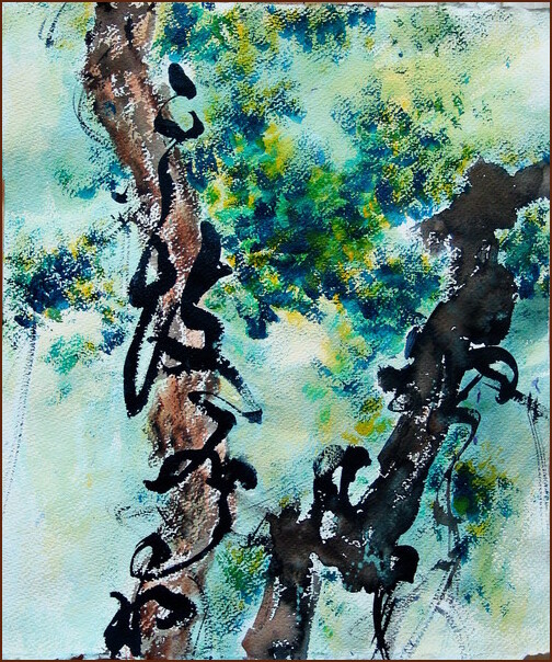 Climbers and Calligraphy, Chinese Contemporary Calligraphy and Painting by Ngan Siu-Mui