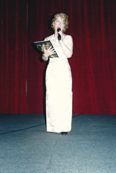 1998 [Month of Chinese Calligraphy], Linda Prenoveau singing Chinese song