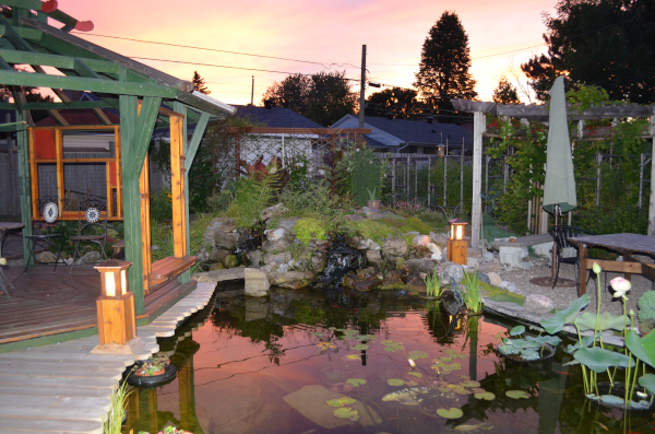 Belle construction de l'étang de jardin de Ngan Siu Mui par Jean-Yves Pelletier, 2011